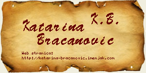 Katarina Bracanović vizit kartica